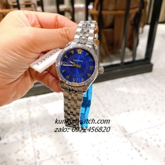 Đồng Hồ Nữ Versace Hellenyium 2 Kim Silver Mặt Xanh Navy 36mm