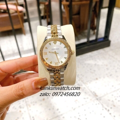Đồng Hồ Nữ Versace Hellenyium 2 Kim Demi Mặt Xanh Trắng 36mm