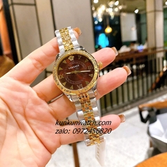 Đồng Hồ Nữ Versace Hellenyium 2 Kim Demi Mặt Nâu 36mm