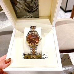 Đồng Hồ Nữ Versace Hellenyium 2 Kim Demi Mặt Nâu 36mm