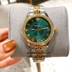 Đồng Hồ Nữ Versace Hellenyium 2 Kim Demi Mặt Xanh Lá 36mm