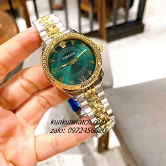 Đồng Hồ Nữ Versace Hellenyium 2 Kim Demi Mặt Xanh Lá 36mm