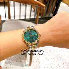 Đồng Hồ Nữ Versace Hellenyium 2 Kim Demi Mặt Xanh Lá 36mm