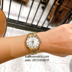 Đồng Hồ Nữ Versace Hellenyium 2 Kim Gold Mặt Trắng 36mm