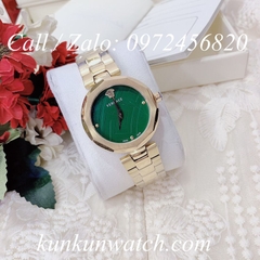 Đồng Hồ Nữ Versace Idyia Vàng Mặt Xanh Mộc - 36mm