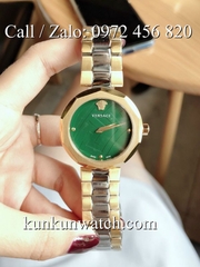 Đồng Hồ Nữ Versace Idyia Demi Vàng Mặt Xanh Mộc - 36mm