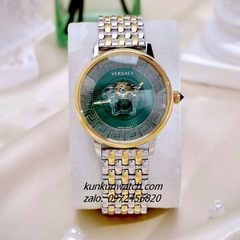 Đồng Hồ Nữ Versace Medusa Alchemy Quartz Demi Gold Mặt Xanh 38mm 1