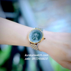 Đồng Hồ Nữ Versace Medusa Alchemy Quartz Demi Gold Mặt Xanh 38mm