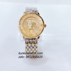 Đồng Hồ Nữ Versace Medusa Diamond Demi Mặt Vàng 36mm 1