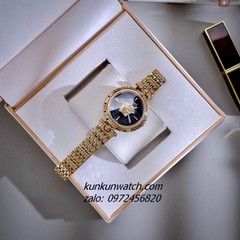 Đồng Hồ Nữ Versace Medusa Heritage Quartz Gold Mặt Đen 38mm