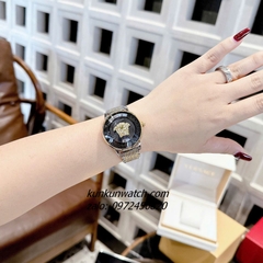 Đồng Hồ Nữ Versace Medusa Icon Demi Gold Mặt Đen 38mm
