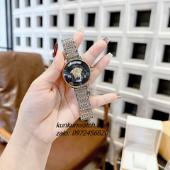 Đồng Hồ Nữ Versace Medusa Icon Demi Gold Mặt Đen 38mm