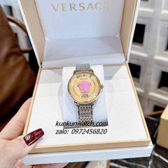 Đồng Hồ Nữ Versace Medusa Icon Hồng Demi Gold Mặt Vàng 38mm