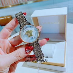 Đồng Hồ Nữ Versace Medusa Icon Demi Gold Mặt Trắng 38mm