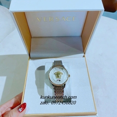 Đồng Hồ Nữ Versace Medusa Icon Demi Gold Mặt Trắng 38mm