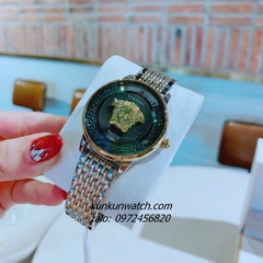 Đồng Hồ Nữ Versace Medusa Icon Demi Gold Mặt Xanh 38mm