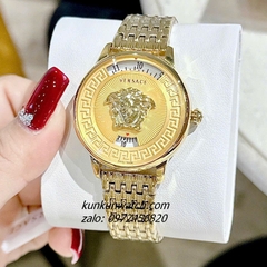 Đồng Hồ Nữ Versace Medusa Icon Gold Lịch Trắng 38mm 1