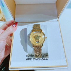 Đồng Hồ Nữ Versace Medusa Icon Gold Mặt Vàng 38mm