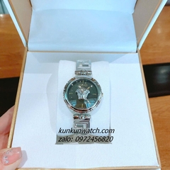 Đồng Hồ Nữ Versace Medusa Jewel Bracelet Quartz Silver Mặt Đen 34mm