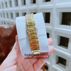 Đồng Hồ Nữ Versace Medusa Jewel Bracelet Quartz Gold Mặt Xanh Lá 34mm