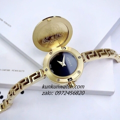Đồng Hồ Nữ Versace Medusa Secret Gold Mặt Đen 25mm