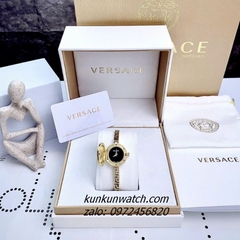 Đồng Hồ Nữ Versace Medusa Secret Gold Mặt Đen 25mm