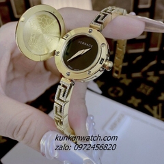 Đồng Hồ Nữ Versace Medusa Secret Gold Mặt Đen 25mm