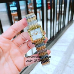 Đồng Hồ Nữ Versace Mosaic Quartz Demi Gold Mặt Vuông 22mm