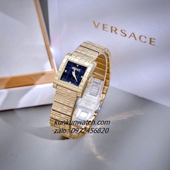 Đồng Hồ Nữ Versace Mosaic Quartz Gold Đen Mặt Vuông 22mm