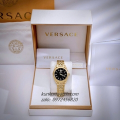 Đồng Hồ Nữ Versace V-Code Vỏ Gold Mặt Đen 36mm