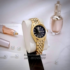 Đồng Hồ Nữ Versace V-Code Vỏ Gold Mặt Đen 36mm