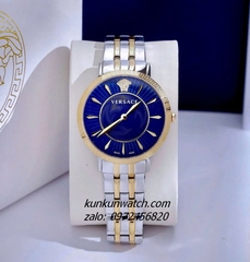 Đồng Hồ Nữ Versace V - Eternal Quartz Demi Mặt Xanh 36mm 1