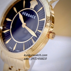 Đồng Hồ Nữ Versace V - Eternal Quartz Gold Mặt Đen 36mm