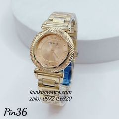 Đồng Hồ Nữ Versace V-Motif Vintage Logo Gold 35mm