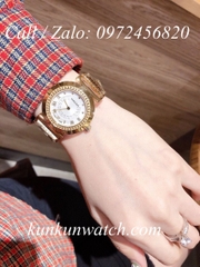 Đồng Hồ Nữ Versace Vanity Vàng Mặt Trắng - 35mm