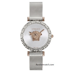 Đồng Hồ Nữ Versace Palazzo Empire Greca Logo Medusa Vàng Hồng - Bạc Mặt Trắng - 37mm
