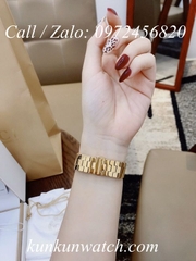 Đồng Hồ Nữ Versace Palazzo Empire Greca - Vàng Mặt Trắng - 37mm