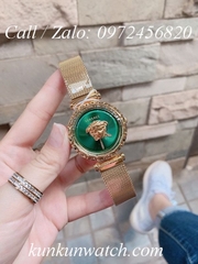Đồng Hồ Nữ Versace Palazzo Empire Greca - Vàng Mặt Xanh - 37mm