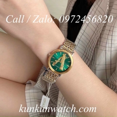 Đồng Hồ Nữ Versace Virtus Họa Tiết Chữ V Demi Mặt Xanh Mộc - 36mm