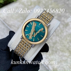 Đồng Hồ Nữ Versace Virtus Họa Tiết Chữ V Demi Mặt Xanh Mộc - 36mm