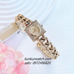 Đồng Hồ Nữ Michael Kors Chain Lock Đính Đá MK4711 Gold 25mm
