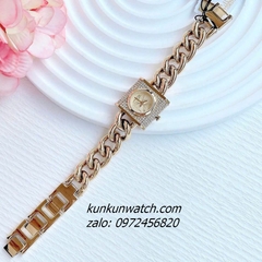 Đồng Hồ Nữ Michael Kors Chain Lock Đính Đá MK4711 Gold 25mm