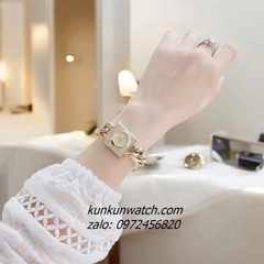 Đồng Hồ Nữ Michael Kors Chain Lock Đính Đá MK4711 Gold 25mm