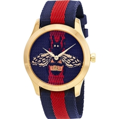Đồng Hồ Nữ Unisex Gucci G-Timeless Le Marche Des Merveilles YA1264061 Hoạ Tiết Ong 38mm