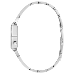 Đồng Hồ Nữ Guess Vanity GW0680L1 Đính Đá Dáng Lắc Tay Silver Mặt Lục Giác 28mm