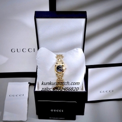 Đồng Hồ Nữ Gucci 2 Kim Dáng Lắc Tay Gold Mặt Đen 22mm