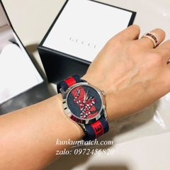 Đồng Hồ Nữ Unisex Gucci G-Timeless YA126493 Hoạ Tiết Rắn 38mm