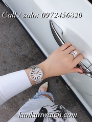 Đồng Hồ Nữ Royal Crown 4604 -  Dây Gắn Đá Vỏ Bạc - 36mm