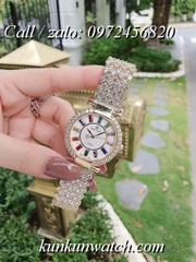 Đồng Hồ Nữ Royal Crown 4604 -  Dây Gắn Đá Vỏ Vàng - 36mm