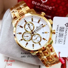 Đồng Hồ Nam Sunrise DM755SWA 6 Kim Kính Sapphire Authentic 42mm